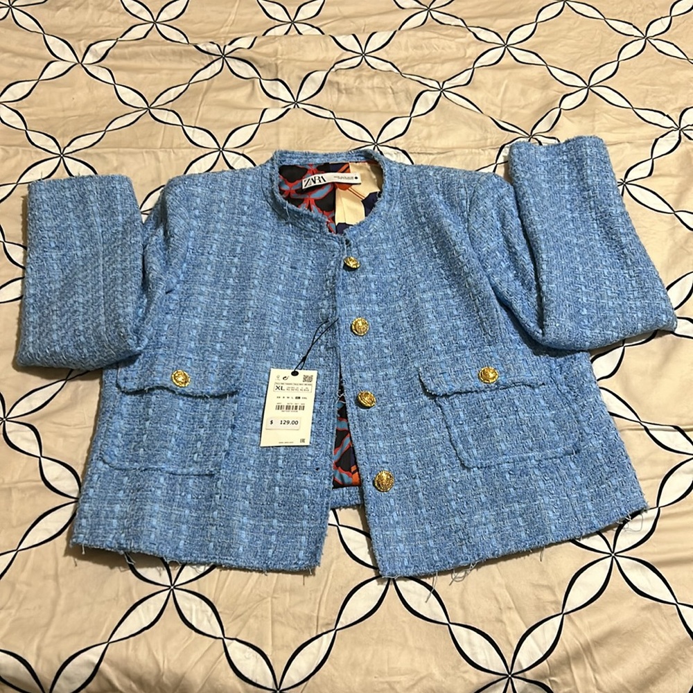 Zara Women’s Tweed Blazer - Picture 2 of 7